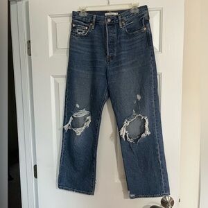 Levi's Blue Denim Ribcage Jeans